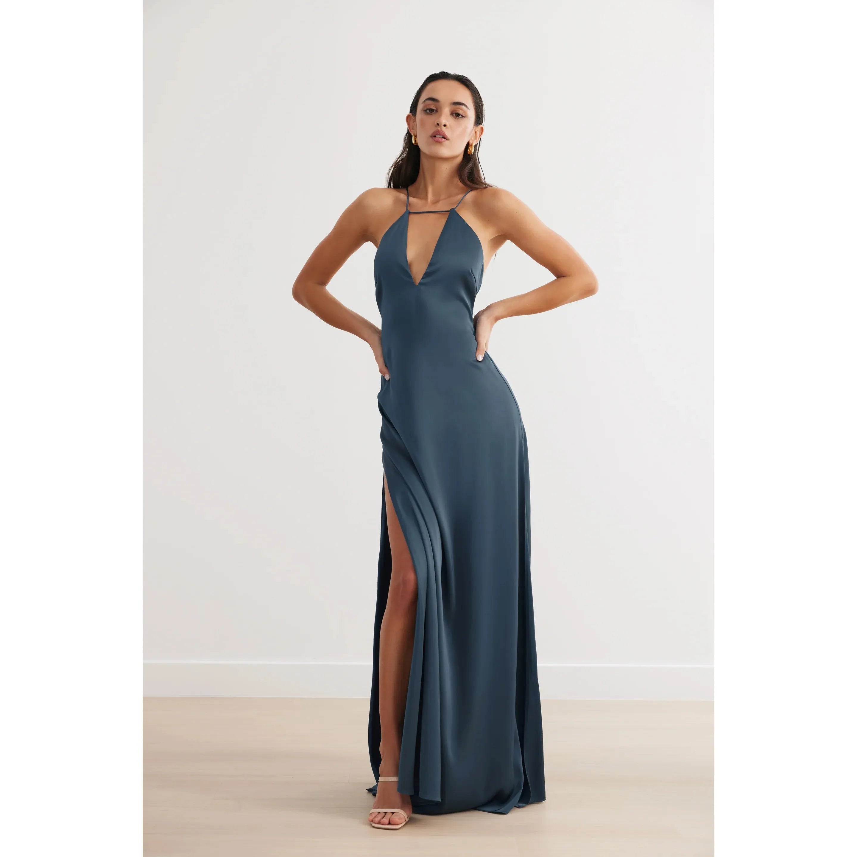 designer knit dress Akris Crochet & Knit Layered Maxi Dress