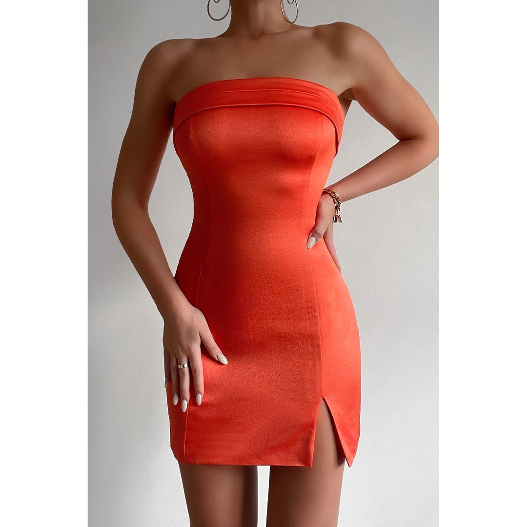 Sawyer Dress | RunawayOur Sawyer Mini Dress features a mini length, a slight slit on one side, a folded neckline, and a centre-back invisible zipper. This garment has lining and no stretcAlina Collctions AusAlina Collctions AusSawyer Dress