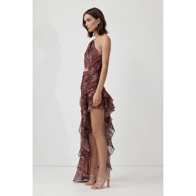 Vernon Dress Wild Burgundy Lexi Alina Collctions Aus