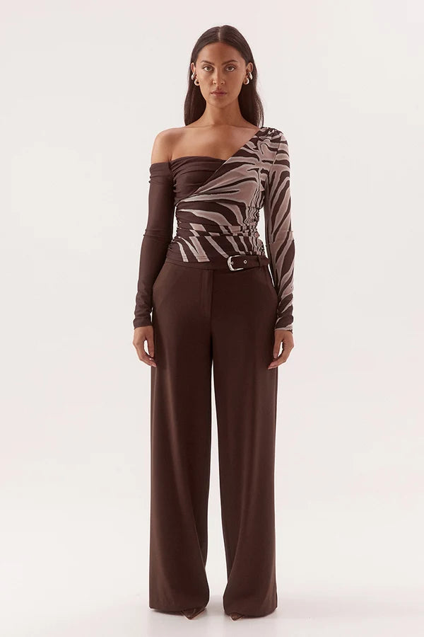 Ivelle Long Sleeve Top Espresso
