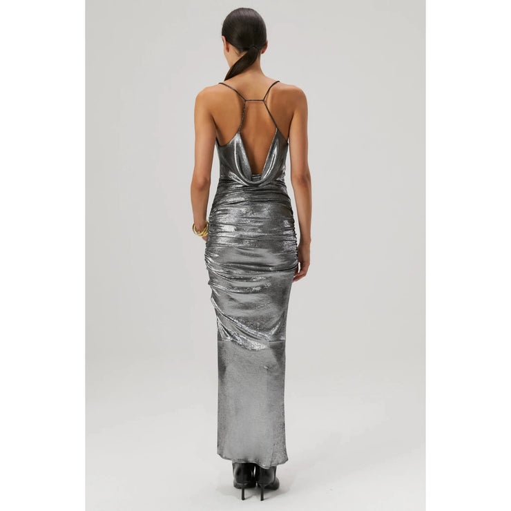 Kamari Midi Dress Silver | Misha