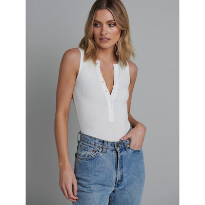 Sleeveless Bodysuit White | Bayse
