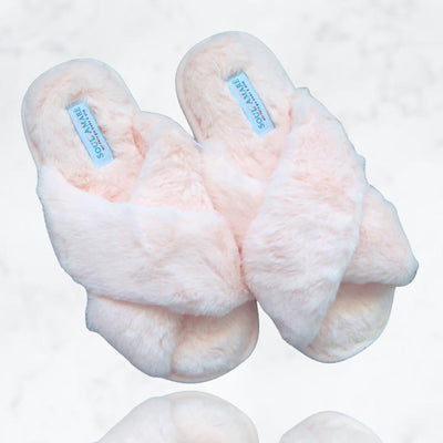 Cross Over Slippers - Dusty Pink